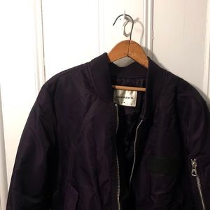 Dark Purple Bomber Jacket